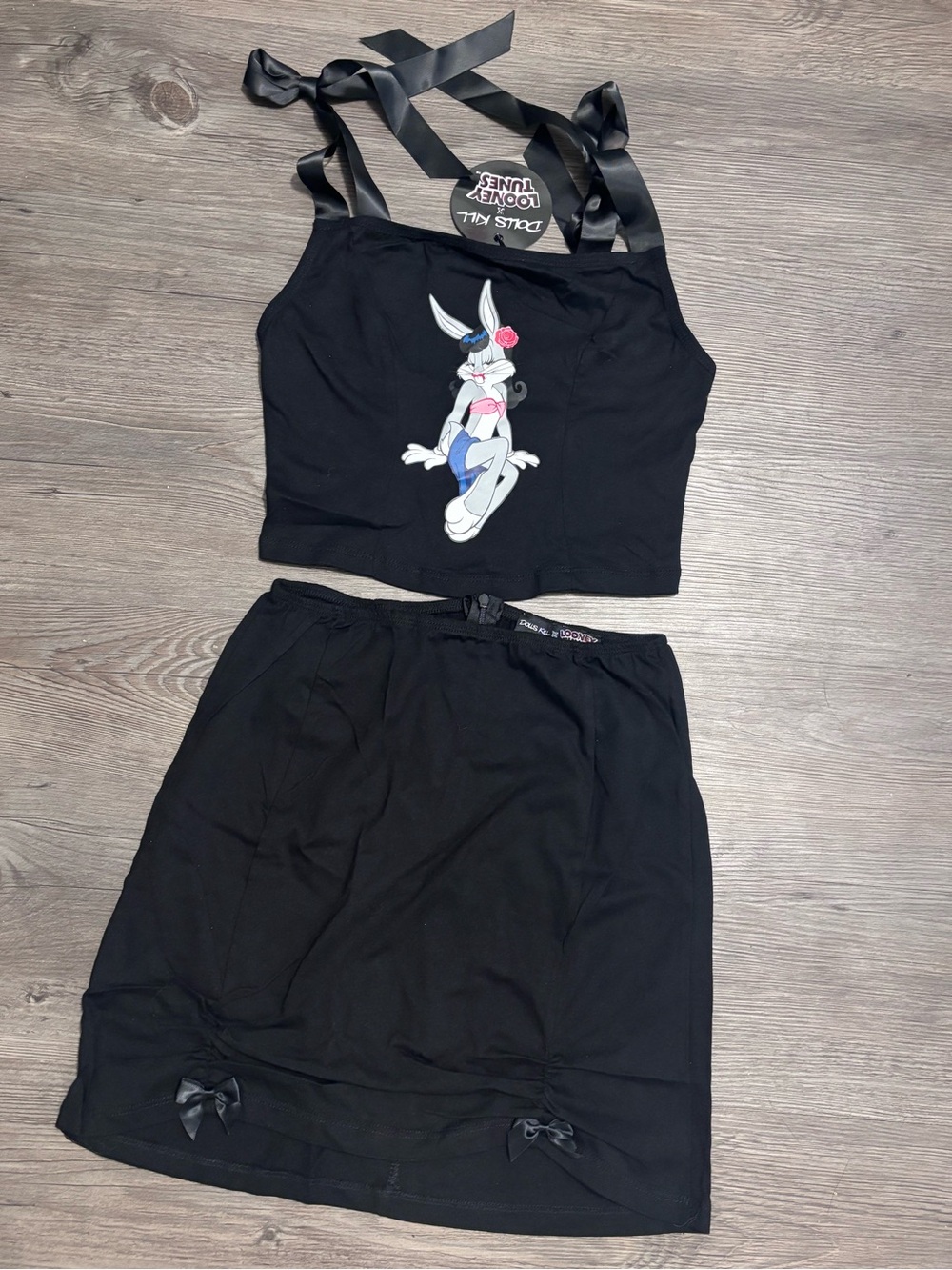 NWT Dolls Kill x Looney Tunes Drag Superstar Graphic Skirt Set